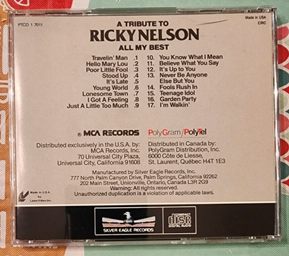 Ricky Nelson All My Best CD